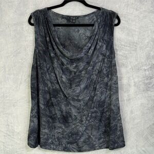 Sami & Jo Cowl Neck Sleeveless Blouse Womens sz 3X Floral Embroidery Whimsigoth